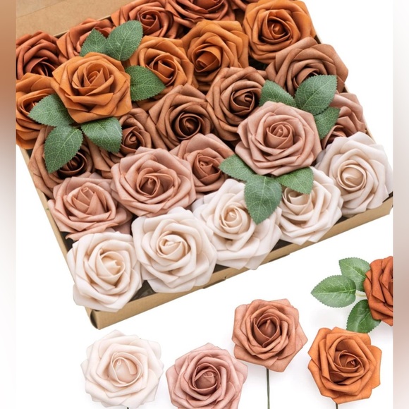 Lookein Home & Life Moment Artificial Flowers Ombre Colors Foam Rose 5 Tones - Picture 2 of 4